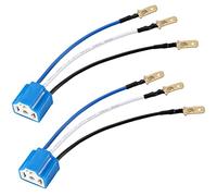 Greluma 2 Pcs Céramique H4 Prises H4 9003 HB2 Faisceau De Câblage H4 à 3 Broches Adaptateur Phare Connecteur pour Voiture Camion Bateau Marine Phare Antibrouillard Retrofit