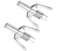 Greluma 2 Pcs Coupleurs de pistolet à graisse à double poignée, embouts de buse verrouillables, compatibles avec les raccords NPT 1/8"