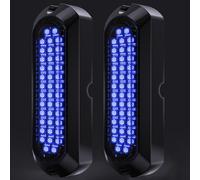 Greluma 2 Pcs Feux de bateau, éclairage sous marin étanche en alliage de zinc 40 LED,feux de tableau arrière,feux de navigation,feux de bouchon de vidange,lampe de courtoisie,lumières de pont-Bleu