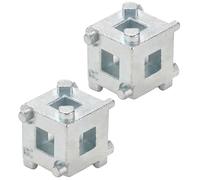 Greluma 2 Pcs Outil de compression d'étrier de frein, outil de piston de frein à disque arrière de voiture, outil de retour d'étrier de piston de frein à disque 3/8"