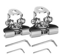 Greluma 2 Pcs Support de montage pour barre lumineuse LED en acier inoxydable, support de fixation universel réglable pour lampe de travail sur capot, pour camion tout-terrain et SUV