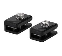 Greluma 2 Pcs Support fixation pour éclairage capot,supports feux fossé pilier d'éclairage LED,support d'éclairage charnière capot pour camions,SUV,fixation pince en alliage d'aluminium sans perçage