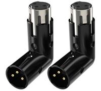 Greluma 2 pièces adaptateur xlr à angle droit mâle et femelle réglable, convertisseur adaptateur coude 3 broches xlr à 90 degrés
