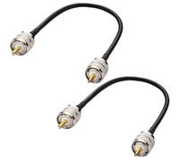 Greluma 2 Pièces câble coaxial PL-259 RG58, câble UHF mâle vers UHF mâle pour radio jambon et CB, analyseur d'antenne, charge factice, compteur SWR
