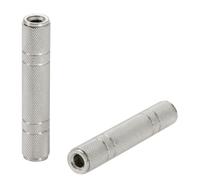 Greluma 2 pièces Coupleur Femelle vers Femelle TRS/TS 6,35mm,Adaptateur Jack stéréo TRS 1/4" et TS Mono,convertisseur Changement Genre d'extension 6,35mm pour amplificateur,Haut-Parleur,Son Guitare