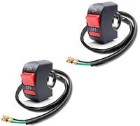 Greluma 2 Pièces Interrupteur à Bascule de Guidon de Moto Marche Arrêt Interrupteur à Bouton-Poussoir Vélo Pièce de Réglage de Moto pour U5 U7 U2 Phare LED Scooter Electrombile