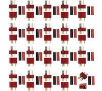 Greluma 20 Paires Connecteurs T Prise Connecteurs Deans Style Mâle et Femelle pour Batterie RC Li-Po avec 40 Pièces Shrink Tubing