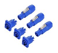 Greluma 3 Ensembles Connecteurs PowerCon professionnels à montage sur panneau compatibles avec Neutrik NAC3FCA,prise d'alimentation audio 3 broches pour éclairage de scène et haut-parleurs,AC 250V 20A