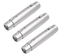 Greluma 3 Pièces Adaptateur de Changement de Genre XLR vers XLR,coupleur de connecteur XLR Femelle vers Femelle 3 Broches Compatible avec Microphone,mélangeur
