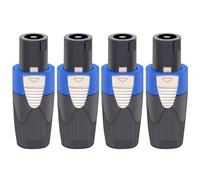 Greluma 4 pcs connecteurs speakon,adaptés aux nl4fx speakon prise connecteurs câbles speakon,convertisseur 4 broches femelle vers nl4fc mâle,prise nl2fx 4 pôles pour haut-parleurs powercon twist lock