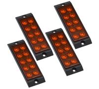 Greluma 4 PCS Feu de position latéral de remorque 12V-24V,feux de circulation étanches IP67 pour camion,feux de couleur ambre,10 LED,feux de position avant et arrière pour remorque,camion,van