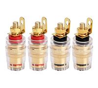 Greluma 4 pièces connecteur de Prise Banane 4 mm pour borne de Haut-Parleur amplificateur Plaque Murale