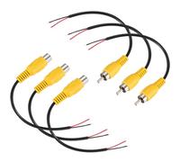 Greluma 6 Pcs Adaptateur de connecteur RCA mâle et femelle de 15 cm vers câble d'enceinte, câble dénudé et queue de cochon à extrémité ouverte