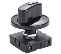 Greluma Commutateur rotatif robuste 4 positions 3 vitesses 13A-125V/10A-250V, sélecteur de vitesse de chauffage du ventilateur avec bouton