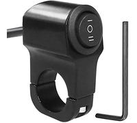 Greluma Interrupteur d'éclairage de guidon de moto 22mm (7/8") interrupteur de phare interrupteur de bouton marche-arrêt de guidon 12V, interrupteur de feu stop antibrouillard