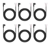 Greluma Lot de 6 câbles USB C 2 broches, fiche mâle 90°, câble en spirale, 12V/3A