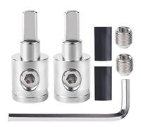 Greluma Réducteur de Fil de Calibre 1/0 à Calibre 4,2 adaptateurs de réducteur d'entrée d'amplificateur de Puissance/amplificateur de Terre pour Voiture,en Laiton nickelé
