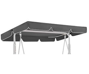 GREMEX Toit de Balancelle de Jardin 200 x 120 cm - Toile De Rechange pour Balancelle en Polyester Résistant - Imperméable et Anti-UV - Housse de Remplacement Extérieure Facile à Installer