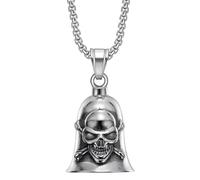Gremlin Bells pour Motos, Ange Gardien de Cloche de Moto | Collier Polyvalent Cloches de Moto Gremlin Bell avec Collier,Guardian Bells for Bikers, Biker Bell Charm pour orne Les Portes, vélos, Portes
