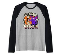 Gremlin Middle Funny School Mischief Locker Kid 6th Grade Manche Raglan
