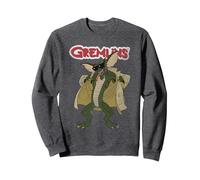 Gremlins Flasher Sweatshirt, Unisexe pour Adultes, Chiné Foncé, XXL