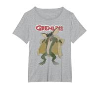 Gremlins Flasher T-Shirt, Femme Grandes Tailles, Gris Chiné, 1X