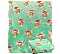 GREMLINS Gizamo Santa Hat Pattern Plaid Ultra Doux au Toucher Soyeux - 152 x 127 cm