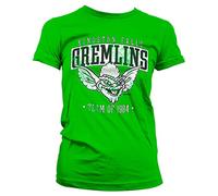 Gremlins Officiellement sous Licence Team Kingston Falls of 1984 Femme T-Shirt (Vert), Large