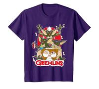 Gremlins Popcorn T-Shirt, Enfant, Violet, 6 Ans