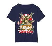 Gremlins Popcorn T-Shirt, Femme Grandes Tailles, Bleu Marine, 1X