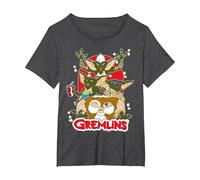 Gremlins Popcorn T-Shirt, Femme Grandes Tailles, Chiné Foncé, 1X
