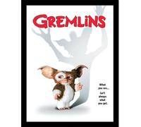 Gremlins - Poster encadré "What You See" PM8626 (45 cm x 35 cm) (Blanc/Noir/Rouge)
