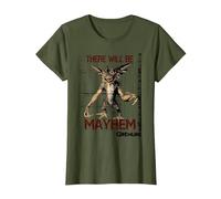 Gremlins There Will be Mayhem T-Shirt, Femme, Olive, M