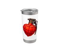 Grenade à main Love Bomb Heart Gobelet isotherme en acier inoxydable double paroi