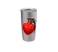 Grenade à main Love Bomb Heart Gobelet isotherme en acier inoxydable double paroi