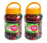 GRENADINE BOUTIQUE Boîte 2500 Pions Loto Multicolores 15 mm (Lot de 2)