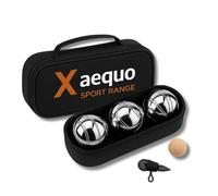 GRENADINE BOUTIQUE Boule De Petanque - Set Complet 3 Boules Acier Chrome avec Cochonnets Bois Et Mesureurs - Sacoche Pétanque Incluse - Jeu De Boules Petanque Extérieur Et Intérieur