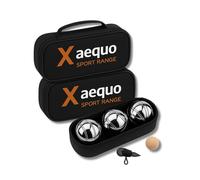 GRENADINE BOUTIQUE Boule De Petanque - Set Complet 3 Boules Acier Chrome avec Cochonnets Bois Et Mesureurs - Sacoche Pétanque Incluse - Jeu De Boules Petanque Extérieur Et Intérieur