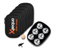 GRENADINE BOUTIQUE Boule De Petanque - Set Complet 6 Boules Acier Chrome avec Cochonnets Bois Et Mesureurs - Sacoche Pétanque Incluse - Jeu De Boules Petanque Extérieur Et Intérieur (Lot de 2)