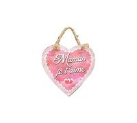 GRENADINE BOUTIQUE - Cœur en Bois Message - Maman Je T'Aime