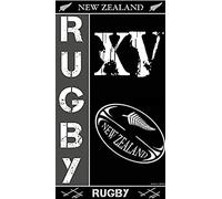 GRENADINE BOUTIQUE - Draps de Bain Rugby New Zealand Serviette de Plage Nouvelle Zélande - Gris