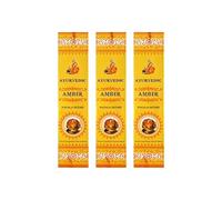 Grenadine Boutique - Encens Ayurvédique (Ayurvedic) - Ambre Lot de 3 Boîtes de 15g Environ 36 Bâtonnets