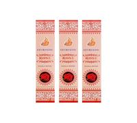 Grenadine Boutique - Encens Ayurvédique (Ayurvedic) - Rose Lot de 3 Boîtes de 15g Environ 36 Bâtonnets