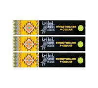 Grenadine Boutique - Encens Tribal Soul - Cèdre et Sweet Grass Lot de 3 Boîtes de 15g Environ 36 bâtonnets