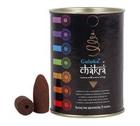 Grenadine Boutique - Goloka Backflow Encens Cônes à Refoulement - Lot de 6 Boîtes de 24 Cônes Les 7 Chakras