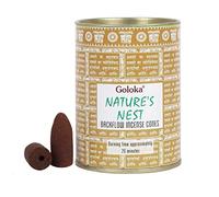 Grenadine Boutique - Goloka Backflow Encens Cônes à Refoulement - Lot de 6 Boîtes de 24 Cônes Nid de Nature Nest