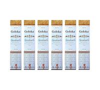 Grenadine Boutique - Goloka Encens Bâtonnets - Lot de 6 Boîtes de 12 Bâtonnets Good Earth