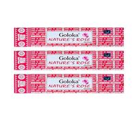 Grenadine Boutique - Goloka Encens Bâtonnets Nature's - Lot de 3 Boîtes de 12 Bâtonnets Rose