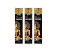 Grenadine Boutique - Goloka Encens Bâtonnets Yoga Série- Lot de 3 Boîtes de 12 Bâtonnets The Buddha