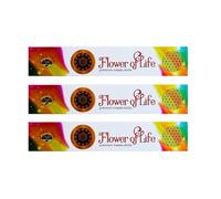 Grenadine Boutique - Green Tree Encens Bâtonnets Méditation et Bien Être - Lot de 3 Boîtes de 15 Bâtonnets Fleur de Vie Flower of Life